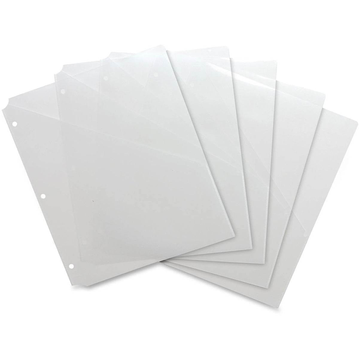 Business Source Poly Binder Pockets - Clear 40-Sheet Capacity