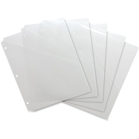 Business Source Poly Binder Pockets - Clear 40-Sheet Capacity