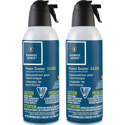 Business Source Power Duster: 10 oz Moisture-free Ozone-safe - Multi Pack - Electronics Cleaning Supplies
