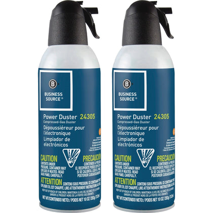 Business Source Power Duster: 10 oz Moisture-free Ozone-safe - Multi Pack - Electronics Cleaning Supplies
