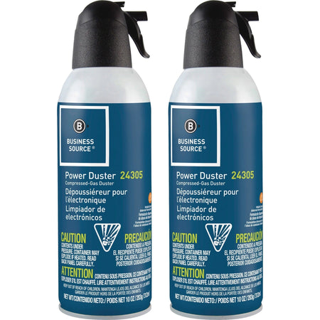 Business Source Power Duster: 10 oz Moisture-free Ozone-safe - Multi Pack - Electronics Cleaning Supplies