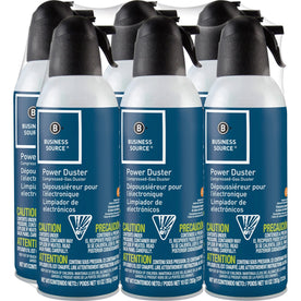 Business Source Power Duster - 10 oz - Moisture-free Ozone-safe - Multi - 6 / Pack - Electronics Cleaning Supplies