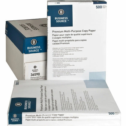 Business Source Premium Copy Paper: White 92 Brightness Ledger/Tabloid 11’’ x 17’’ 20 lb - Acid-free - 500 Sheets/Ream