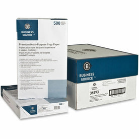 Business Source Premium Copy Paper: White 92 Brightness Legal Size 20 lb Acid-free - 500 Sheets x 10 Carton - & Printer