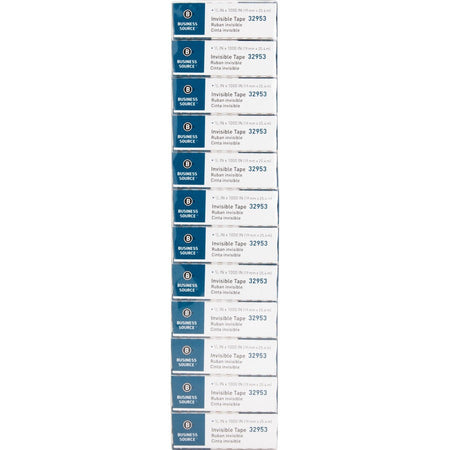 Business Source Premium Invisible Tape Value Pack - 27.78 yd Length x 0.75’’ Width - 1’’ Core - Clear - General