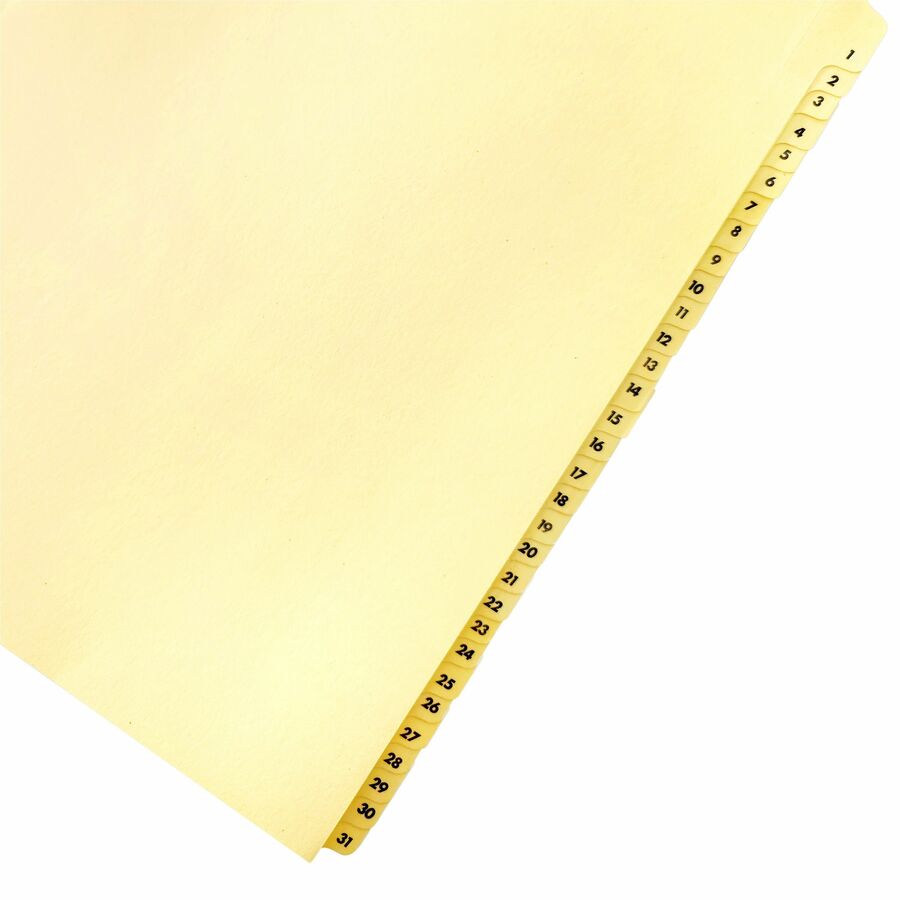 Business Source Preprinted 1-31 Tab Index Dividers - Bottom