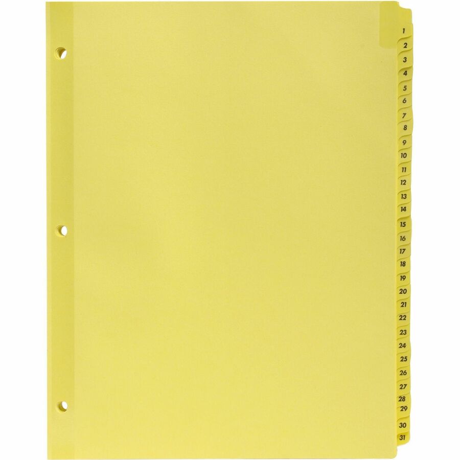 Business Source Preprinted 1-31 Tab Index Dividers - Front