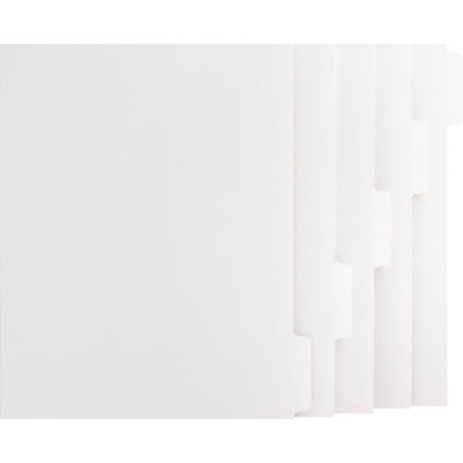 Business Source Printer Economy Index Dividers - 5 Tab Set White 50/Box - Divider