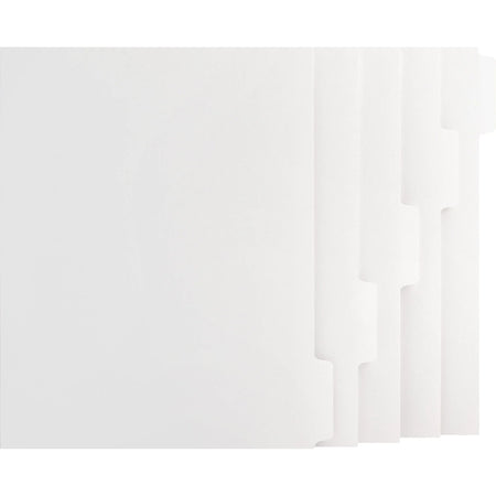 Business Source Printer Economy Index Dividers - 5 Tab Set White 50/Box - Divider