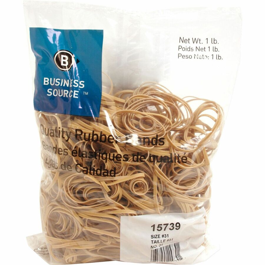 Business Source Quality Rubber Bands - Front