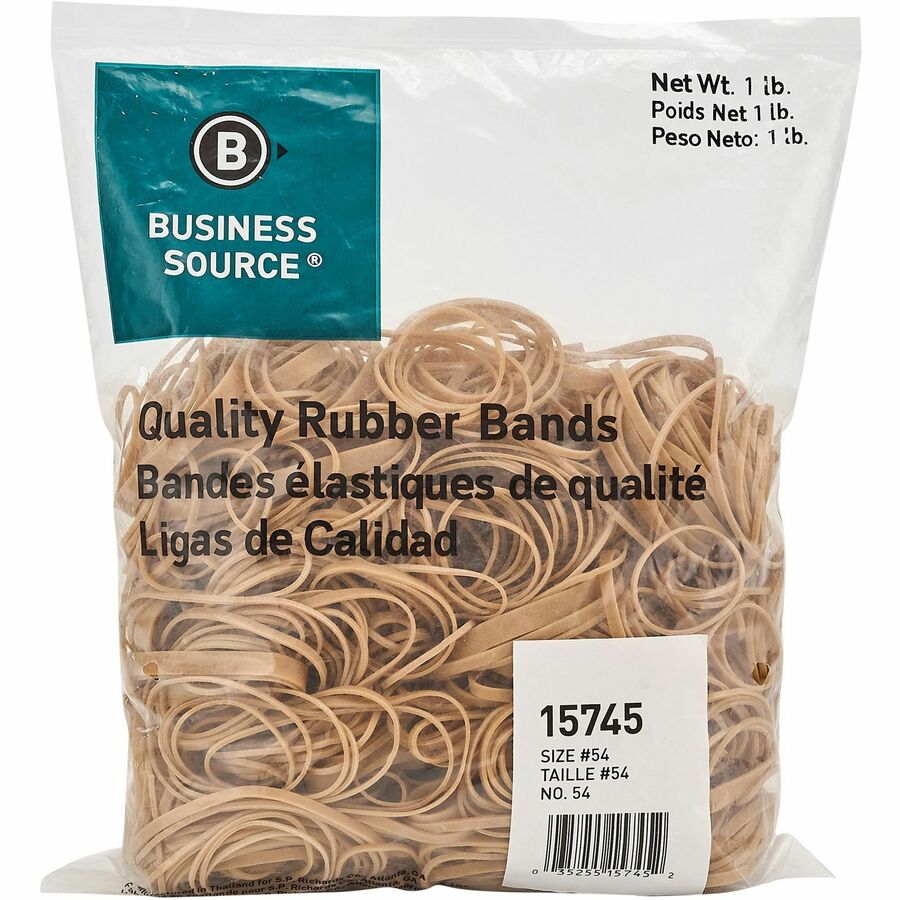 Business Source Quality Rubber Bands - Front