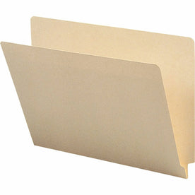 Business Source Straight Tab Cut Letter Recycled End File Folder - 8 1/2’’ x 11’’ - Location - 10% - 100 / Box - Folders