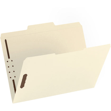 Business Source Recycled Fastener Folder - 1/3 Tab Cut - 50/Box - Folders