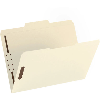 Business Source Recycled Fastener Folder - 1/3 Tab Cut - 50/Box - Folders