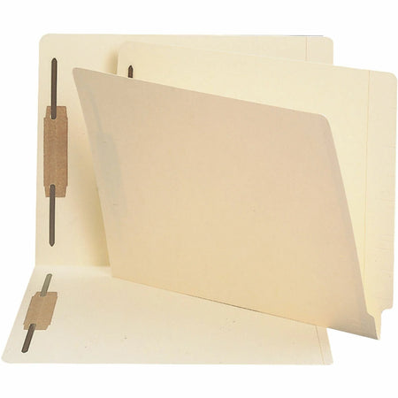 Business Source Straight Tab Cut Letter Recycled Fastener Folder - 8 1/2’’ x 11’’ - 2 Fastener(s) - 2’’ Capacity - End