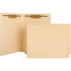 Business Source Straight Tab Cut Letter Recycled Fastener Folder - 8 1/2’’ x 11’’ - 2 Fastener(s) - 2’’ Capacity - 11