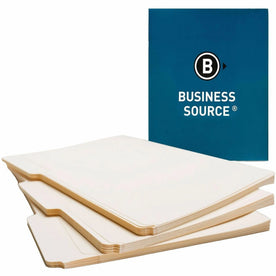 Business Source Recycled File Folders - 3-Tab Letter Size - Assorted Tab Positions - Top