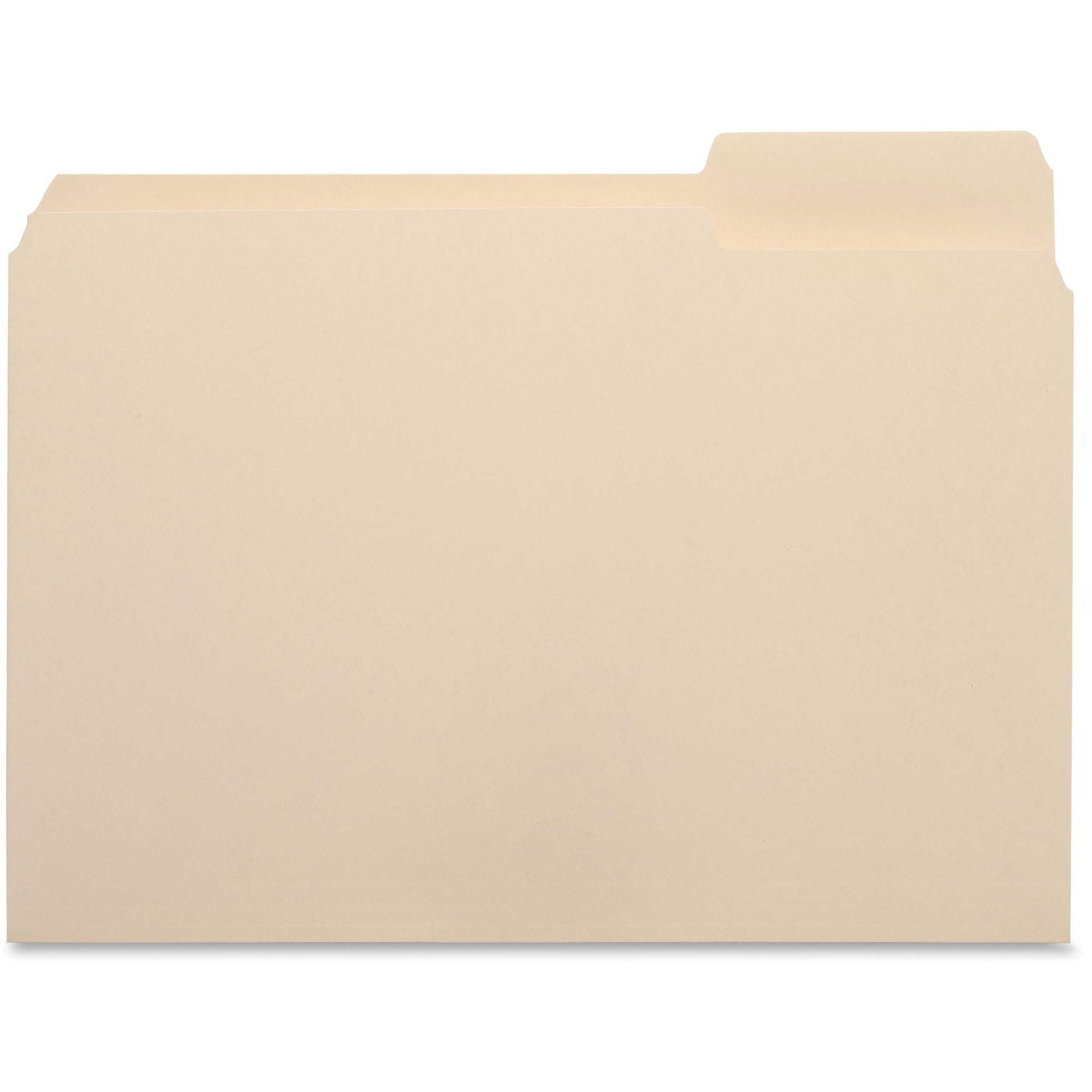 Business Source Recycled File Folders - 8.5’’ x 11’’ - 3/4’’ Expansion - 100/Box - Top Tab