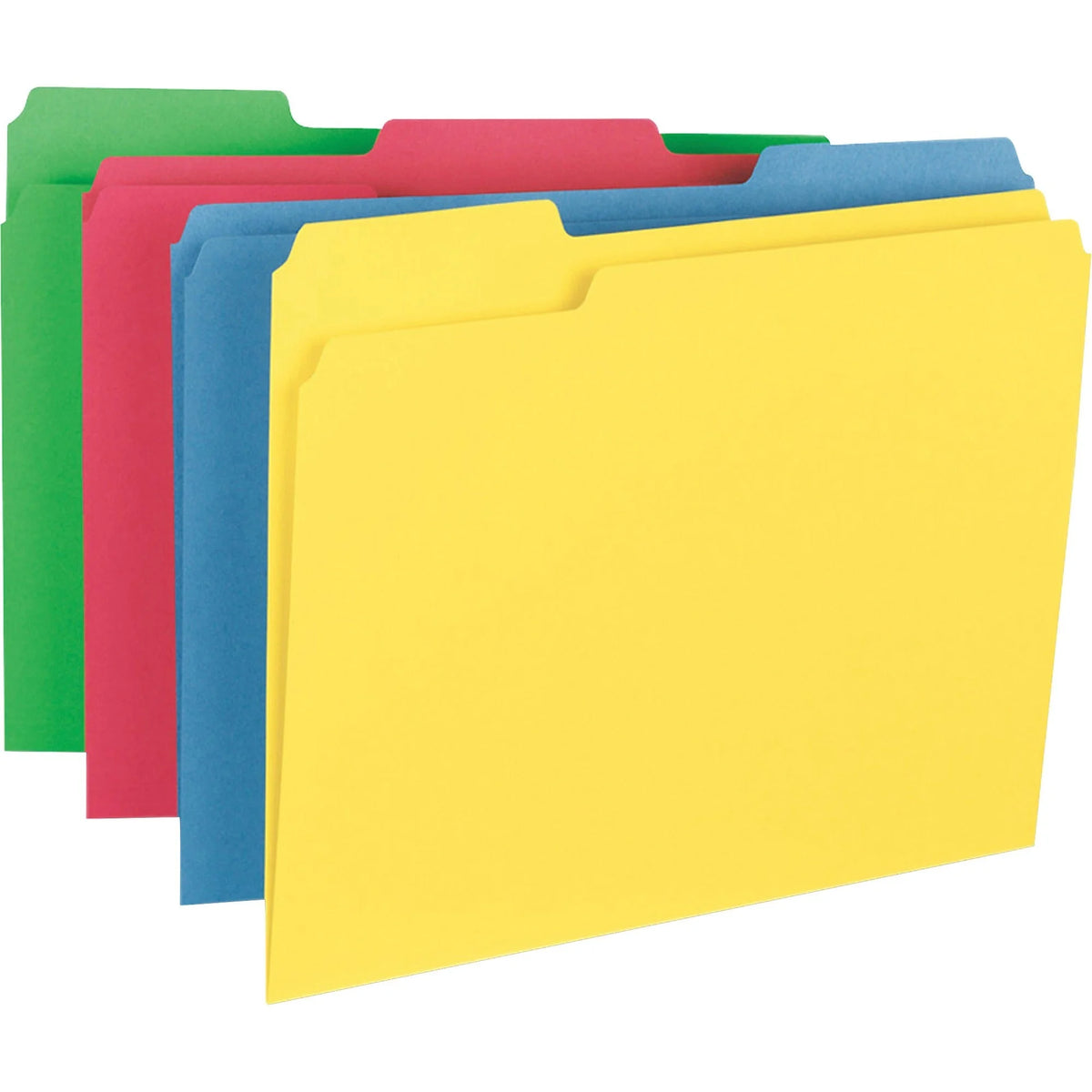 Business Source Recycled File Folders - Heavyweight Durable Top Tab