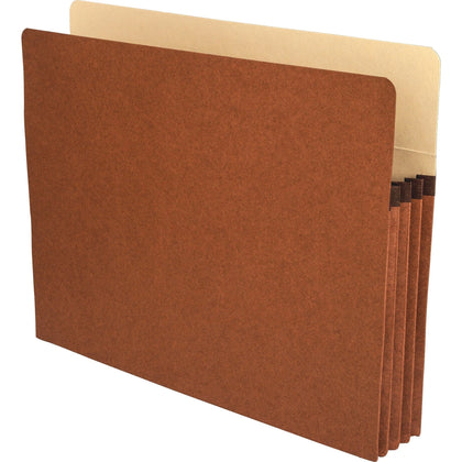 Business Source Recycled File Pocket - Redrope 3.5’’ Expansion - Tear Proof Sturdy - 25/Box - Expanding Files