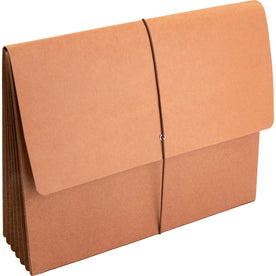 Business Source Letter Recycled File Wallet - 8 1/2’’ x 11’’ - 5 1/4’’ Expansion - Brown - 30% - 1 Each - Expanding