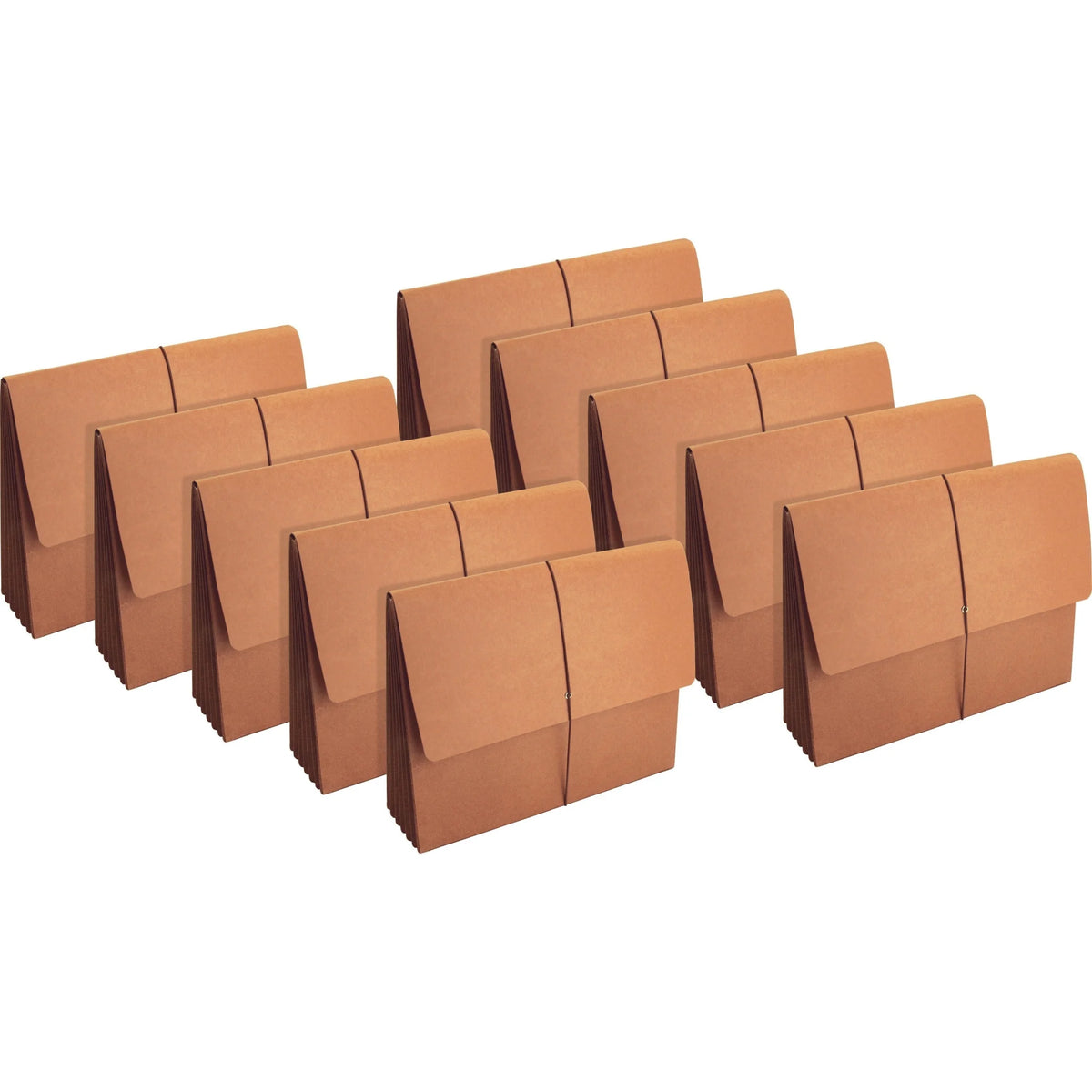 Business Source Recycled File Wallet: 8 1/2’’ x 11’’ 5 1/4’’ Expansion Brown - 30% - Expanding Files