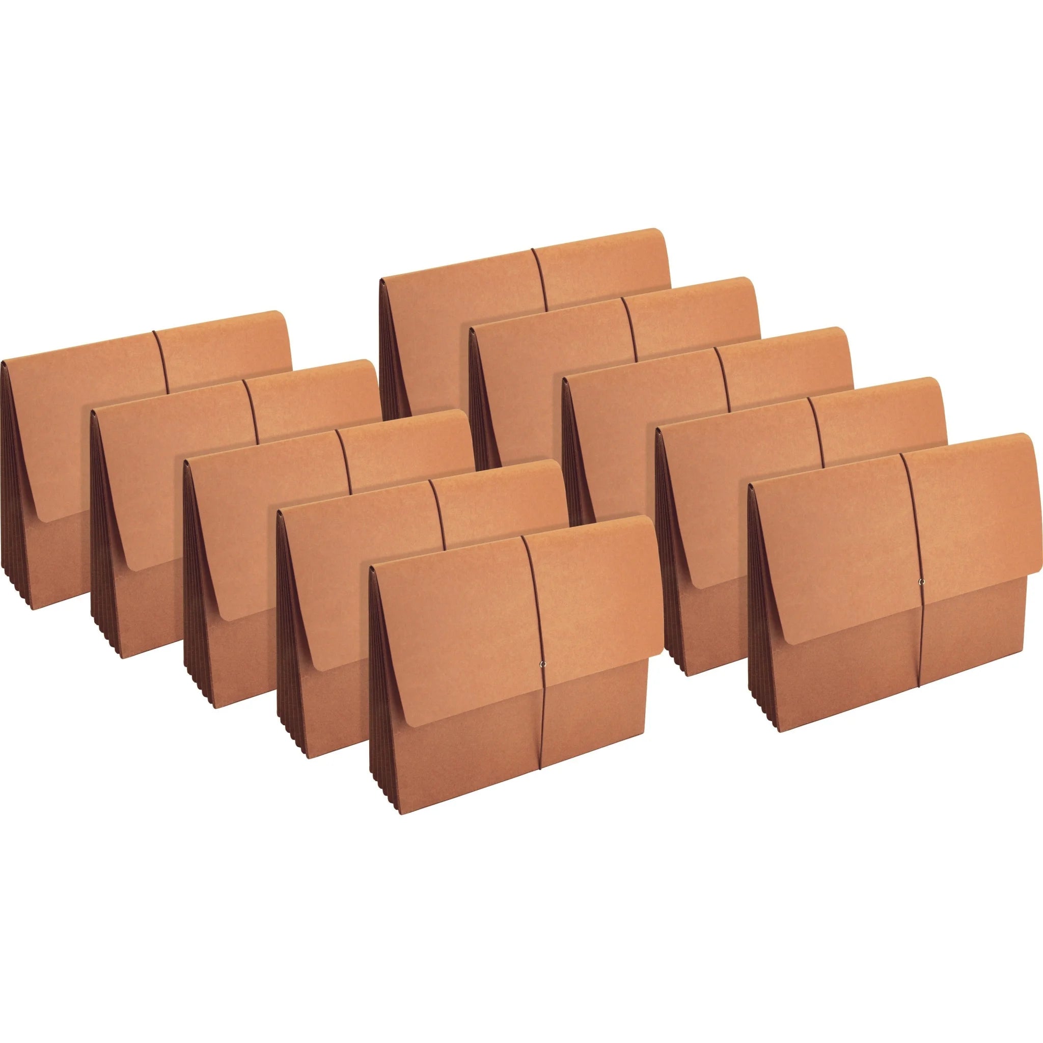 Business Source Recycled File Wallet: 8 1/2’’ x 11’’ 5 1/4’’ Expansion Brown - 30% - Expanding Files