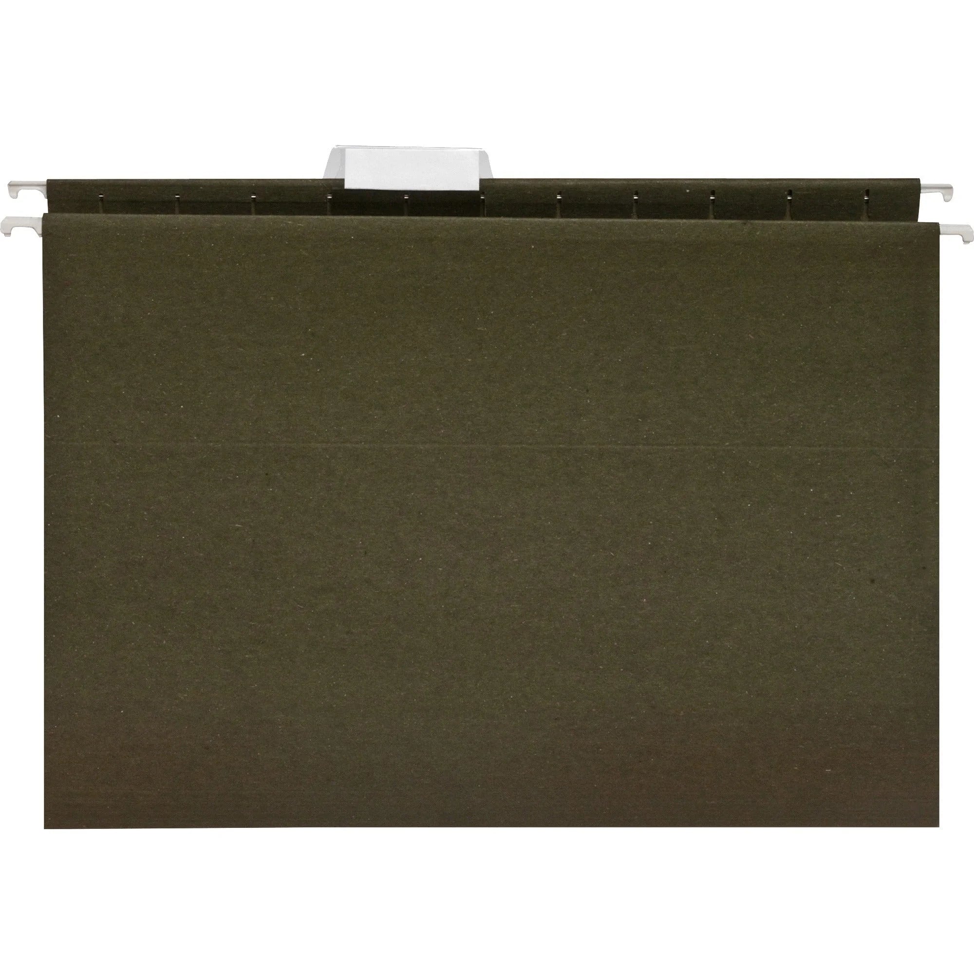 Business Source Recycled Hanging Folders - 8 1/2’’ x 11’’ - Green - Acid-free - 25/Box - & Accessories