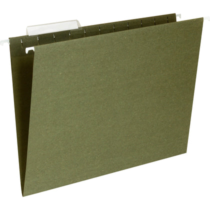 Business Source Recycled Hanging Folders - 8 1/2’’ x 11’’ - Standard Green - & Accessories