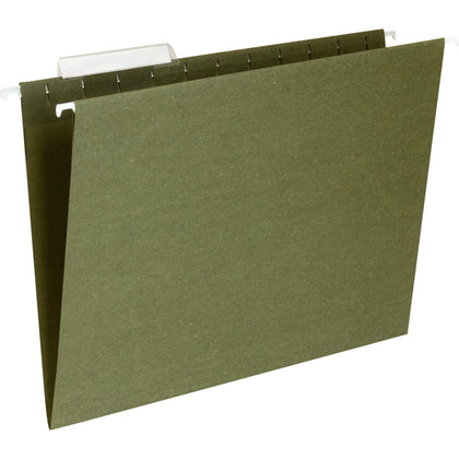 Business Source Recycled Hanging Folders - 8 1/2’’ x 11’’ - Standard Green - & Accessories