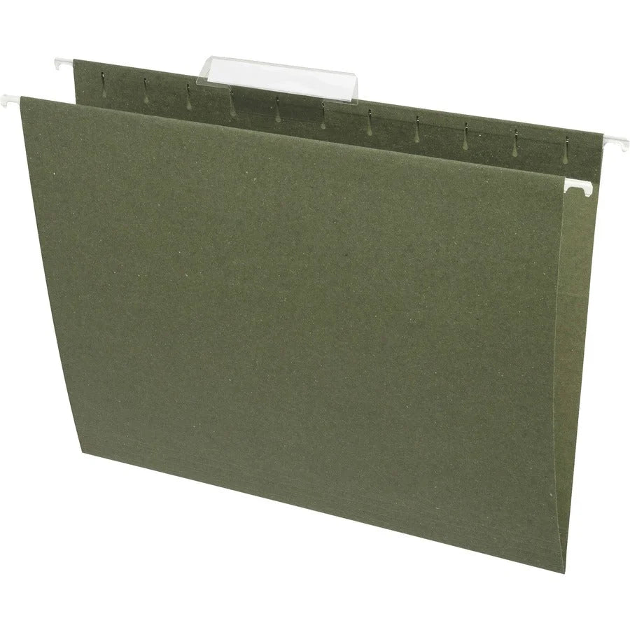 Business Source Recycled Hanging Folders - 8 1/2’’ x 11’’ - Standard Green - & Accessories