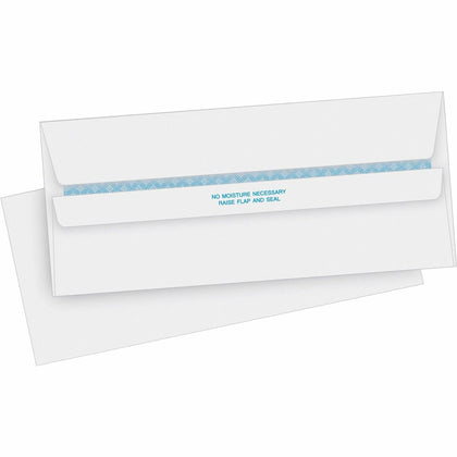 Business Source Regular Security Invoice Envelopes - #10 - 24 lb - White - 500/Box
