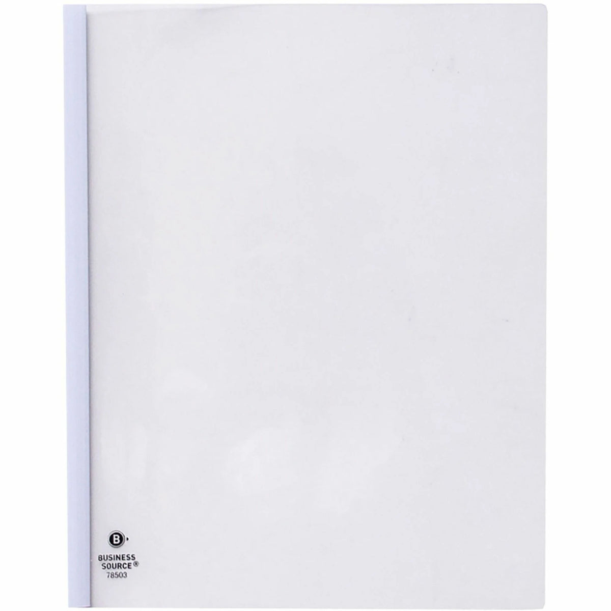 Business Source Report Cover - 1/8’’ Folder Capacity - Polypropylene - White - 50/Box - Covers