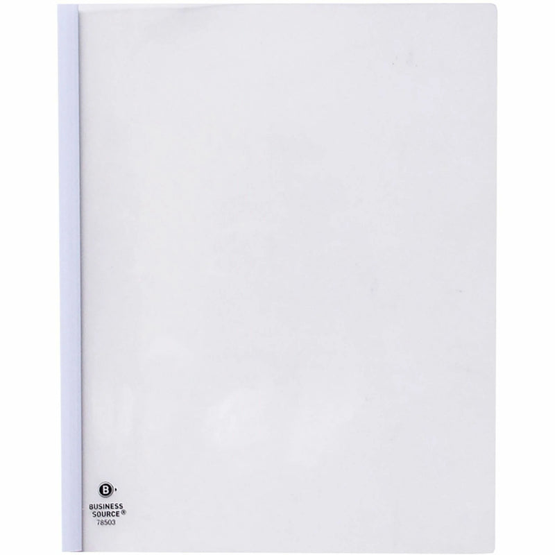 Business Source Report Cover - 1/8’’ Folder Capacity - Polypropylene - White - 50/Box - Covers