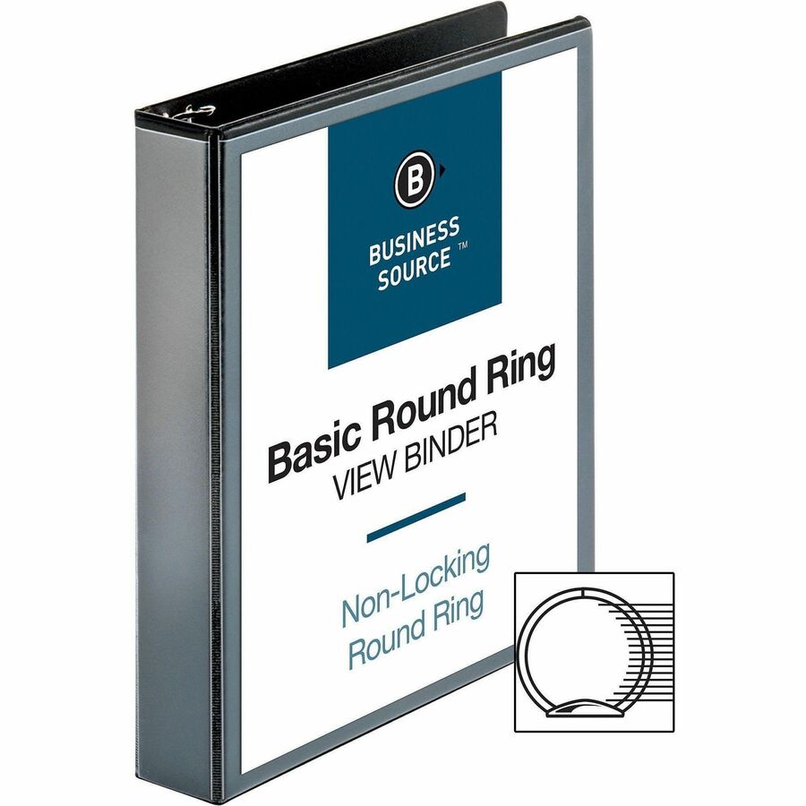 Business Source Round Ring View Binder - Alternate-Image3