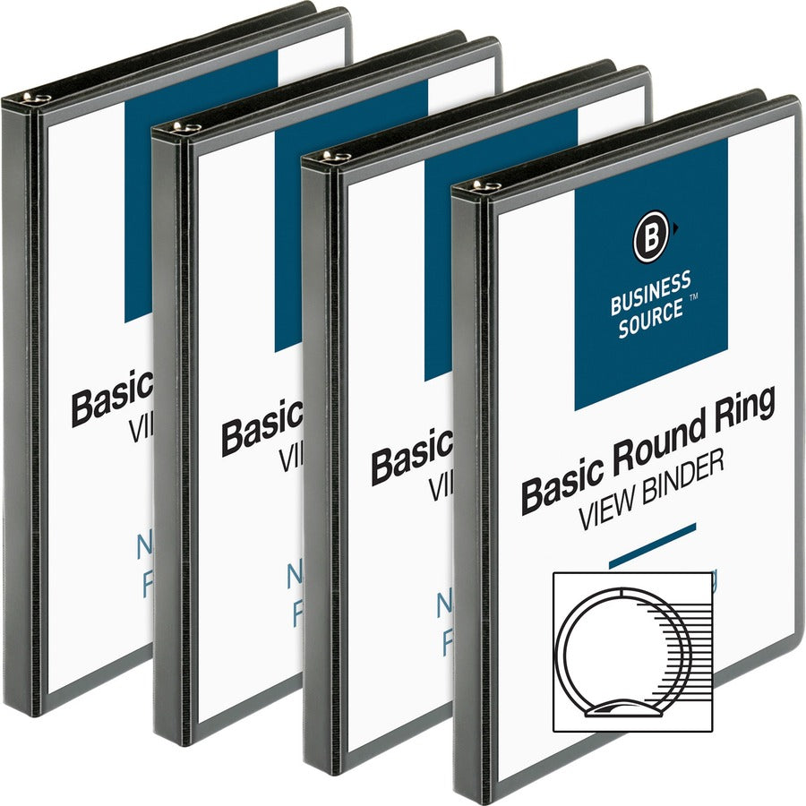 Business Source Round-ring View Binder - Alternate-Image1