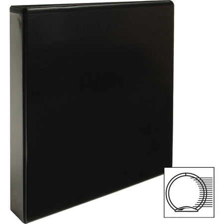 Business Source Round Ring View Binder - Left