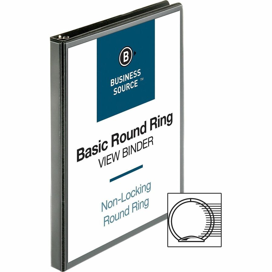 Business Source Round-ring View Binder - Alternate-Image3