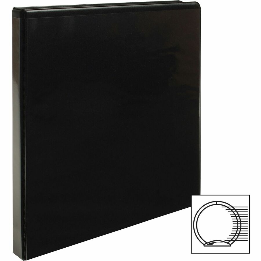 Business Source Round-ring View Binder - Left