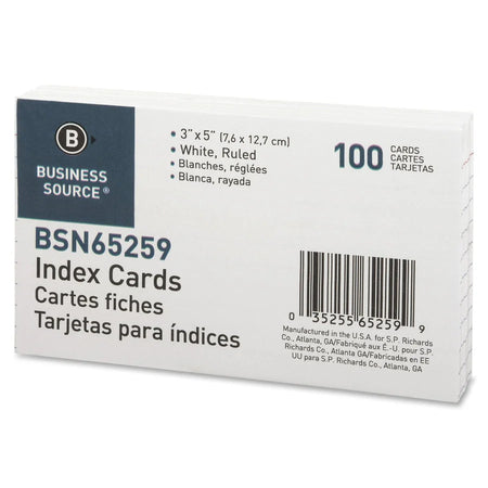 Business Source Ruled Index Cards - Organize Efficiently - & Accessories