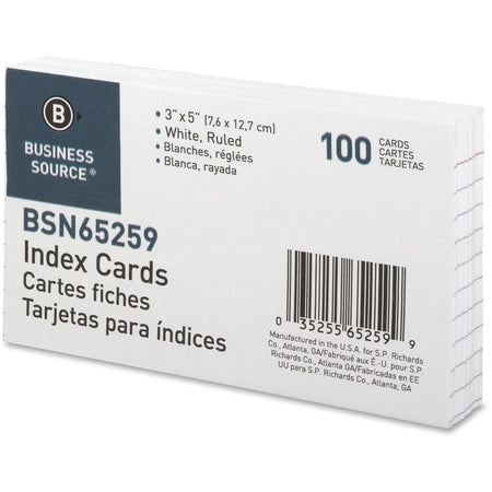 Business Source Ruled Index Cards - Organize Efficiently - & Accessories