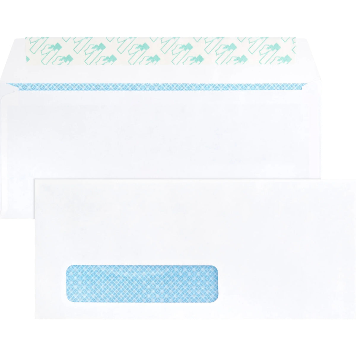 Business Source Security Tint Window Envelopes: #10 Peel & Seal White - 500/Box - Envelopes