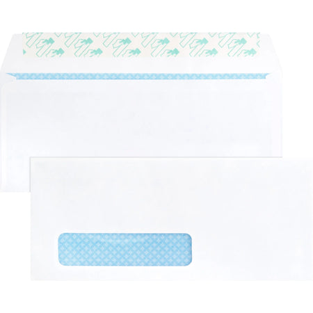 Business Source Security Tint Window Envelopes: #10 Peel & Seal White - 500/Box - Envelopes