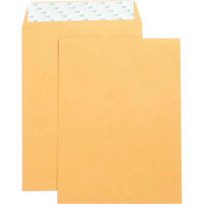 Business Source Self Adhesive Kraft Catalog Envelopes - 9x12 - 28 lb - Brown - Large Format