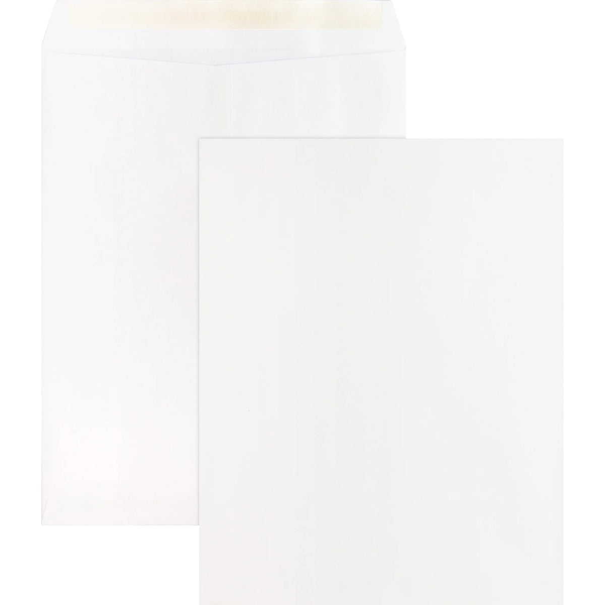 Business Source Self Sealing Catalog Envelopes - 10x13 - 28 lb - White - 100/Box - Large Format