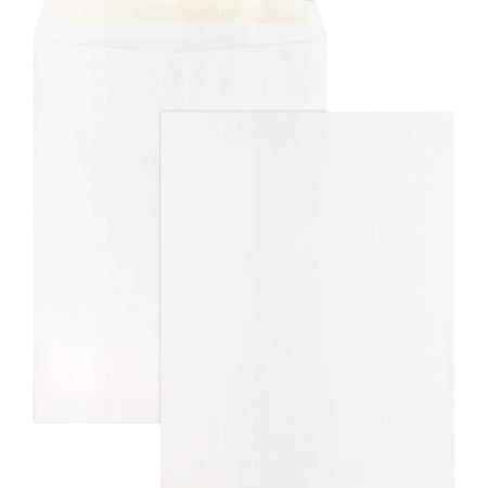 Business Source Self Sealing Catalog Envelopes - 10x13 - 28 lb - White - 100/Box - Large Format