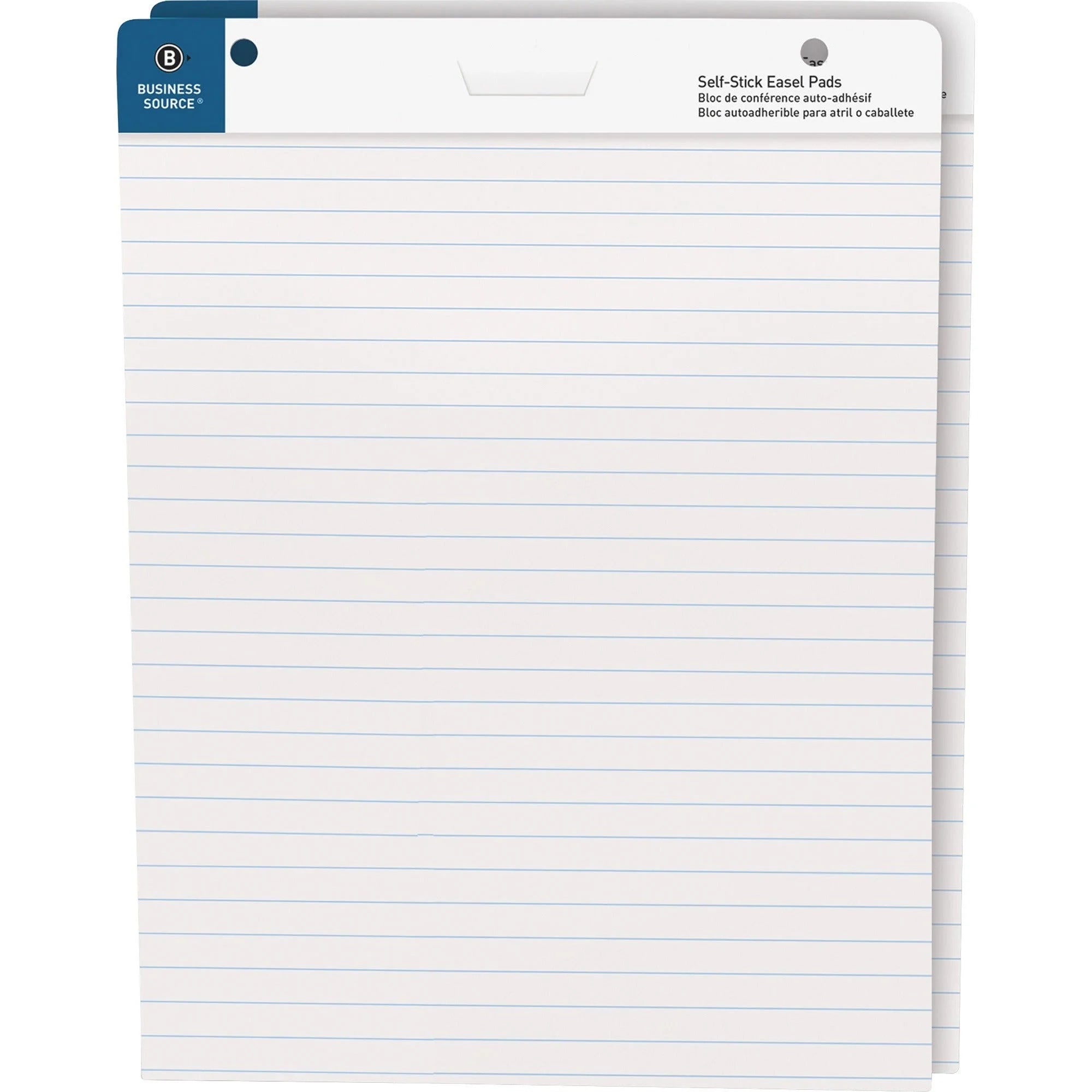 Business Source Self-stick Easel Pads - 30 Sheets - White Paper - 25’’x30’’ - Pack of 2