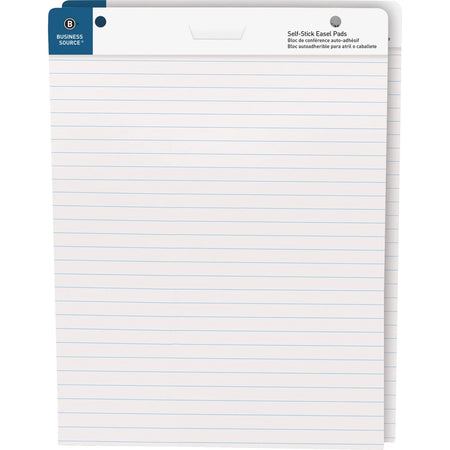 Business Source Self-stick Easel Pads - 30 Sheets - White Paper - 25’’x30’’ - Pack of 2