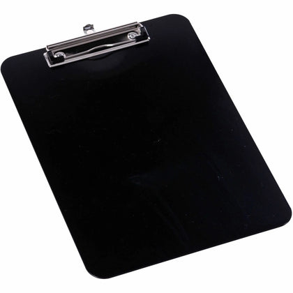 Business Source Shatterproof Clipboard - 8 1/2’’ x 11’’ Sheet Size - Plastic - Black - 1 Each - Clipboards