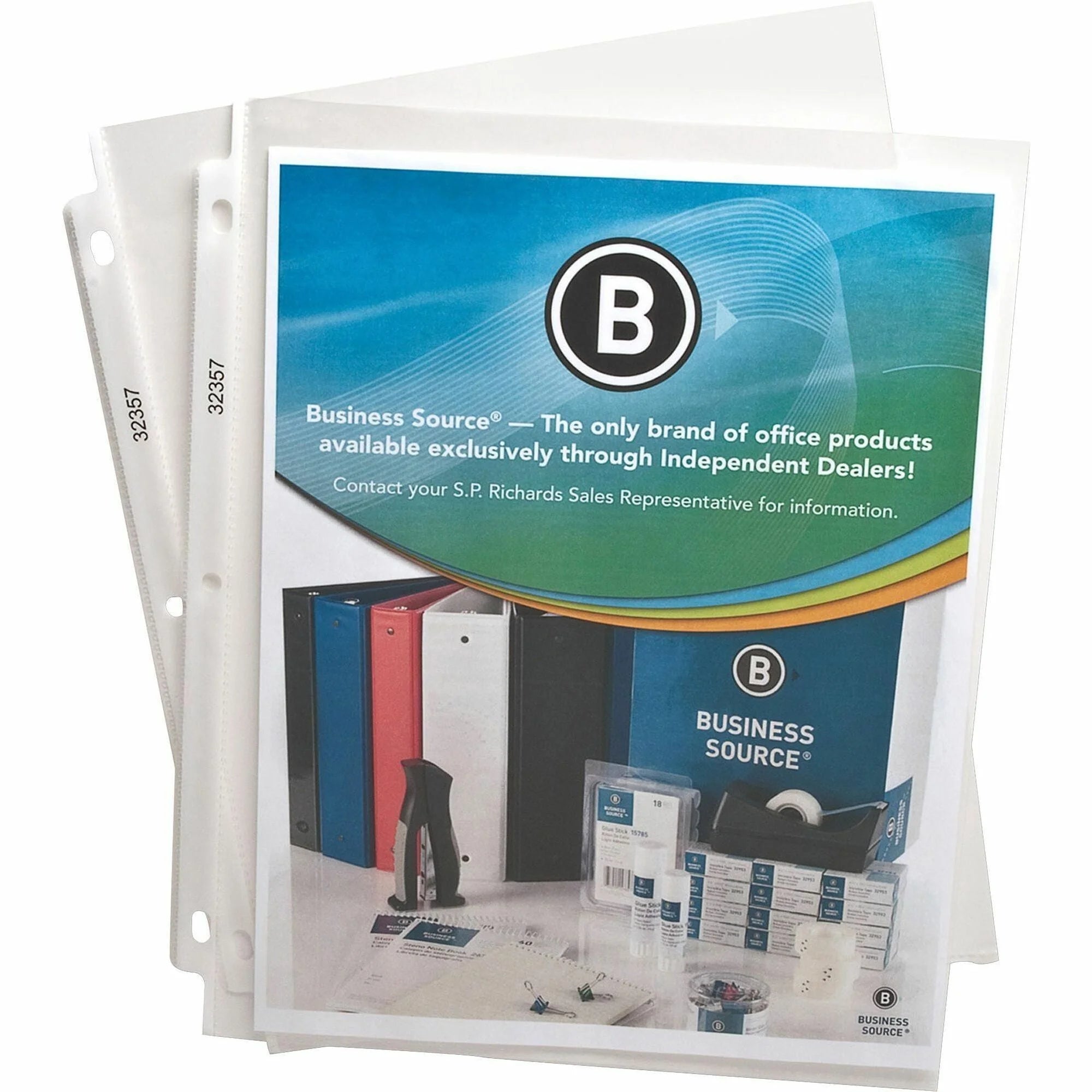 Business Source Sheet Protectors - 2.4 mil Thickness - Top Loading - Clear - 50/Pack